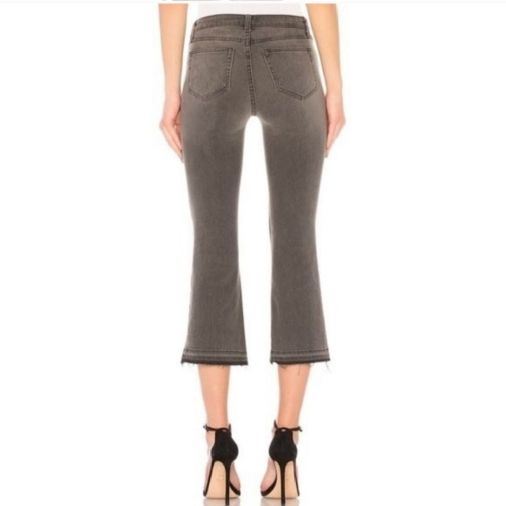 L’AGENCE Serena Cropped Baby Flare Jeans in Vintage Grey Size 31